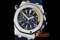 AP0337 - Royal Oak Offshore Diver Chrono SS/RU Blue JF A3126