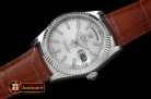 Replica Rolex DayDate Fluted Silver SS/LE Asian 2813