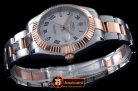 Best Replica Rolex Datejust II SS/RG Oyster Fluted White Roman A