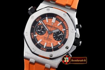 AP0335 - Royal Oak Offshore Diver Chrono SS/RU Orange JF A3126