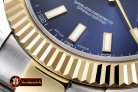 R2DJ0196G - SS/YG Oyster Blue Stk Asian Eta 2836-2