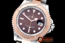 Replica Rolex YachtMaster Men 18K Wrapped RG/SS Brown BP Swiss 2