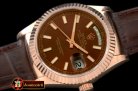 Replica Rolex DayDate Fluted Brown RG/LE Asian 2813