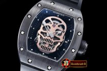 Richard Mille RM052 Skeleton Skull Black CER/RU Rose Gold Custom
