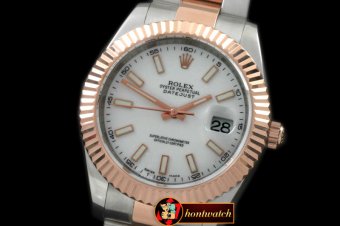 R2DJ0188A - SS/RG Oyster Fluted P-White Sticks Asian Eta 2836-2