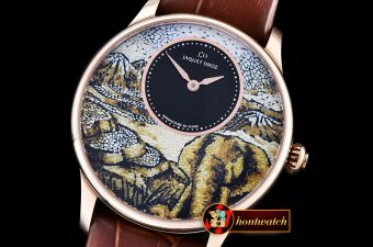 Replica JAQUET DROZ Petite Heure Minute Mosaic Elephant RG/LE ST