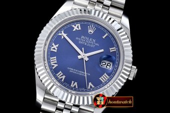 Rolex Datejust II DJ2 41mm Jub Flt SS/SS Blue Roman BP A3235 Mod