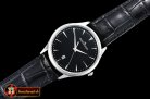 Jaeger Le Coultre Master Ultra Thin Date SS/LE Black ZF 1:1 MY9015 Mod