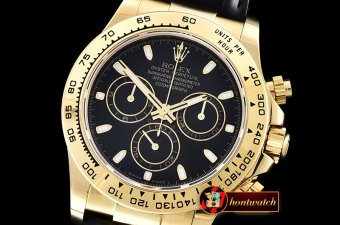 Replica Rolex Daytona 18K YG Wrp YG/LE Blk Stk BP A7750 Mod4130