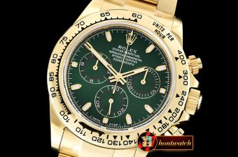 Rolex Daytona 116508LN YG/YG Green/Stk ARF Asia 4130 Mod