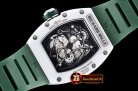 Replica Richard Mille RM055 White Bubba Watson White Cer Green C