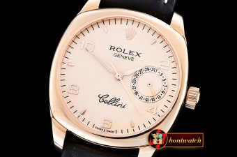 ROLCEL070B - Cellini Date RG/LE Rose Gold Num Asia 2824