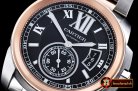 Best Quailty Cartier Cartier De Calibre RG/SS Black JF Miyota 82
