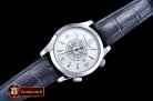 JAEGER LE COULTRE- Master Memovax World Time SS/LE Silver Wht As