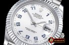 Rolex Datejust II DJ2 41mm Jub Flt SS/SS Silv Wht Num BP A3235 M