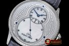 JAQUET DROZ Grande Secs Diams SS/LE White MOP ST 8003