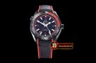 Omega Planet Ocean GMT Deep Black PVD/RU Red JHF A2824 Mod