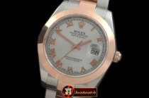 R2DJ0193C - SS/RG Oyster White Roman Asian Eta 2836-2