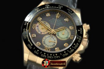 Replica Rolex Daytona 116528 YG/LE M-Grey Diam A-7750 Sec@6