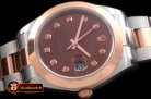 R2DJ0194G - SS/RG Oyster Brown Diam Asian Eta 2836-2