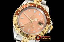 Rolex GMT Master II Jub YG/SS Brown Root Beer Asia 2836