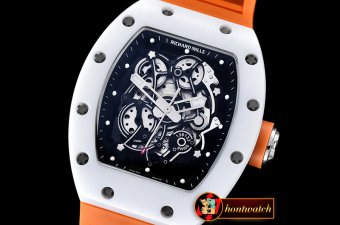 Replica Richard Mille RM055 Bubba Watson White Cer Black CER/VRU