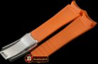 ROLACC021D - Orange Rubber Strap 20/18 with Insignia Clasp