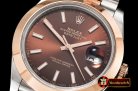 Rolex Datejust II 41mm Jub Smt RG/SS Brown Stick BP Swiss 2836