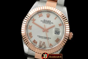 Best Replica Rolex Datejust II SS/RG Oyster Fluted White Roman A