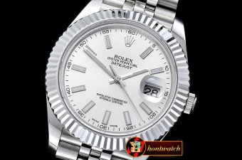 Rolex Datejust II DJ2 41mm Jub Flt SS/SS Silv Wht Stk BP A3235 M