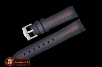 Rolex Rubber B VulChromatic Strap Black/Red