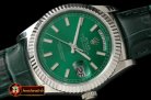 Replica Rolex DayDate Fluted Green SS/LE Asian 2813