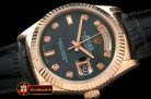 Replica Rolex DayDate Fluted M-Black Diam RG/LE Asian 2813