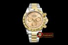 Rolex Daytona 116523 YG/SS Gold Stk OMF A7750 Mod