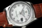 Replica Rolex DayDate Fluted White Roman SS/LE Asian 2813