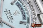 Rolex DayDate 228206 SS/SS Ice Blue Diam BP Swiss 2836