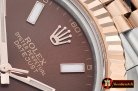 Rolex Datejust II 41mm Jub Flt RG/SS Brown Stick BP Swiss 2836