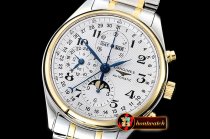 Longines Master Complications Auto YG/SS Wht GSF Asia 7750