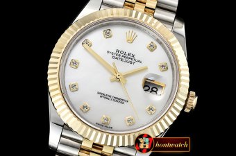 Rolex Datejust II 41mm Jub Flt Wrap YG/SS White MOP Diam BP A2836