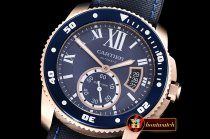 Cartier Calibre de Cartier Diver RG/NY/RU Blue TF MY8205 Mod
