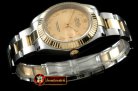 R2DJ0190D - SS/YG Oyster Fluted Gold Roman Asian Eta 2836-2