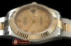 R2DJ0190D - SS/YG Oyster Fluted Gold Roman Asian Eta 2836-2