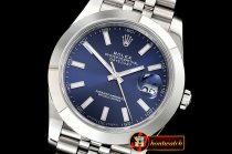 Rolex Datejust II DJ2 41mm Jub Smt SS/SS Blue Stick Noob A3235