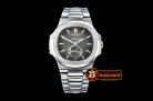 Patek Philippe Nautilus GMT MoonPhase SS/SS Grey Asia 23J Calend