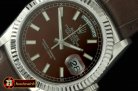 Replica Rolex DayDate Fluted Brown SS/LE Asian 2813
