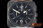 Bell & Ross BR03-94 Chronograph PVD/LE Black Asia 7750