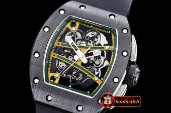 RM090E - RM061 Yohan Blake Ceramic CER/RU Green Custom Movt