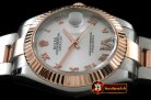 Best Replica Rolex Datejust II SS/RG Oyster Fluted White Roman A