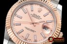 Rolex DJ2 41mm Oyst Flt RG/SS Rose Gold Stk BP A3136 Mod