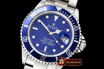 Rolex Submariner Ref.16610 SS/SS Blue BP A3135 Mod